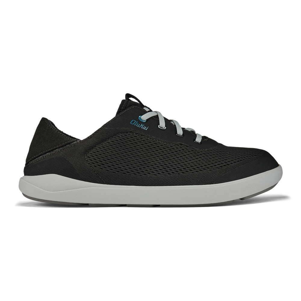 Moku Pae Men's Boat Shoes - Black / Blue Coral | Men OluKai near me
