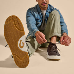 Lae‘ahi Lī ‘Ili Men's Leather Sneakers - Dark Java | Men OluKai for sale