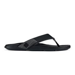 Tuahine Men's Waterproof Leather Beach Sandals - Black | Men OluKai cheap
