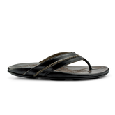 OluKai Mea Ola - Black | Men's Leather Beach Sandals | Men OluKai outlet