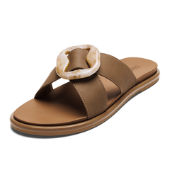 La‘i Slide Women’s Slide Beach Sandals - Tan | Women OluKai online