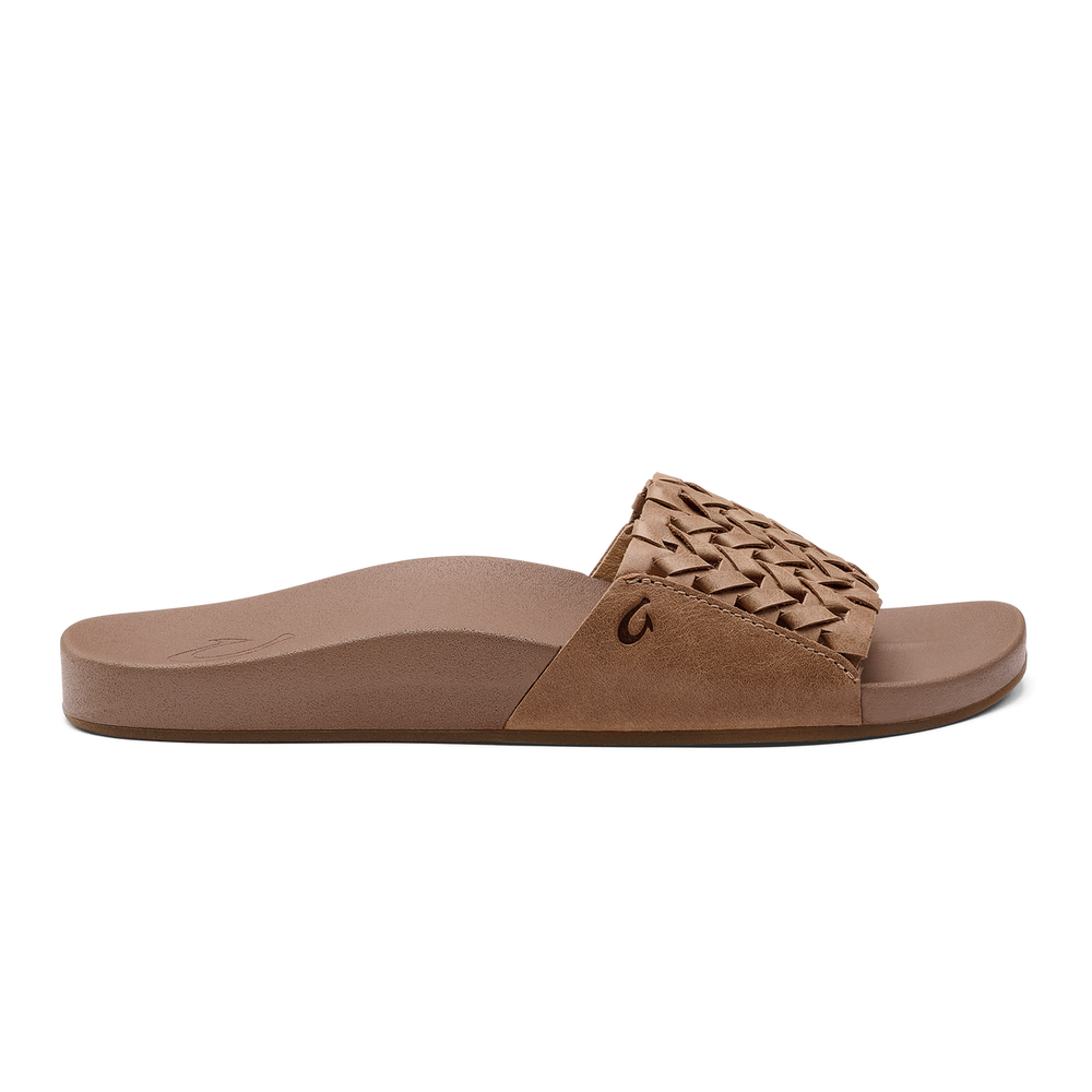 Kāmola Women’s Leather Slide Sandals - Tan | Women OluKai outlet