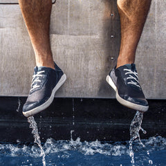 Moku Pae Men's Boat Shoes - Trench Blue / Off White | Men OluKai outlet