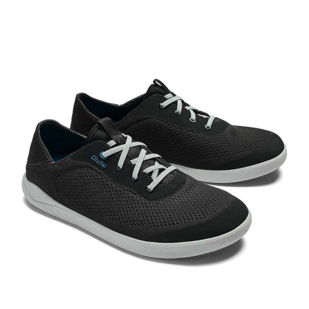 Moku Pae Men's Boat Shoes - Black / Blue Coral | Men OluKai near me