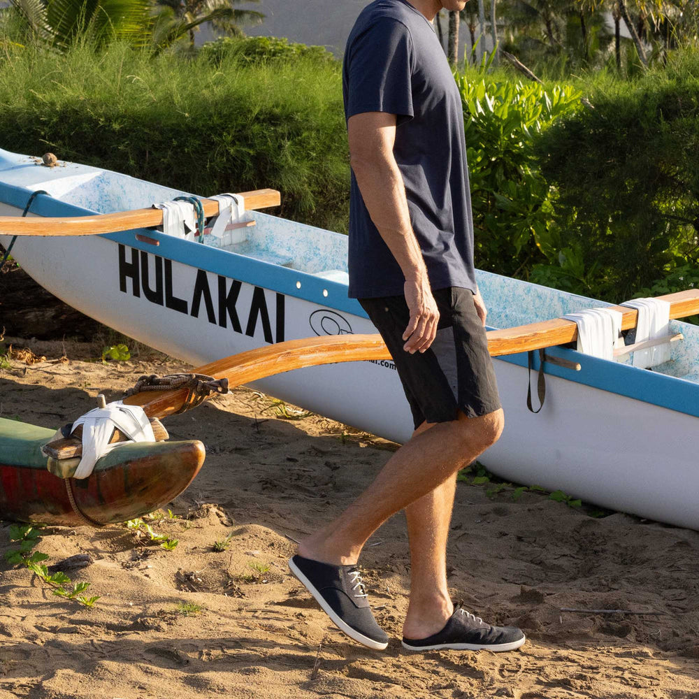 Nohea Moku Men's Boat Shoes - Black | Men OluKai outlet