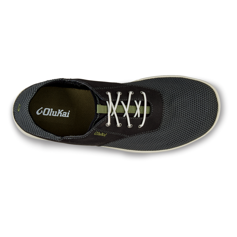 Nohea Moku Men's Boat Shoes - Black | Men OluKai outlet