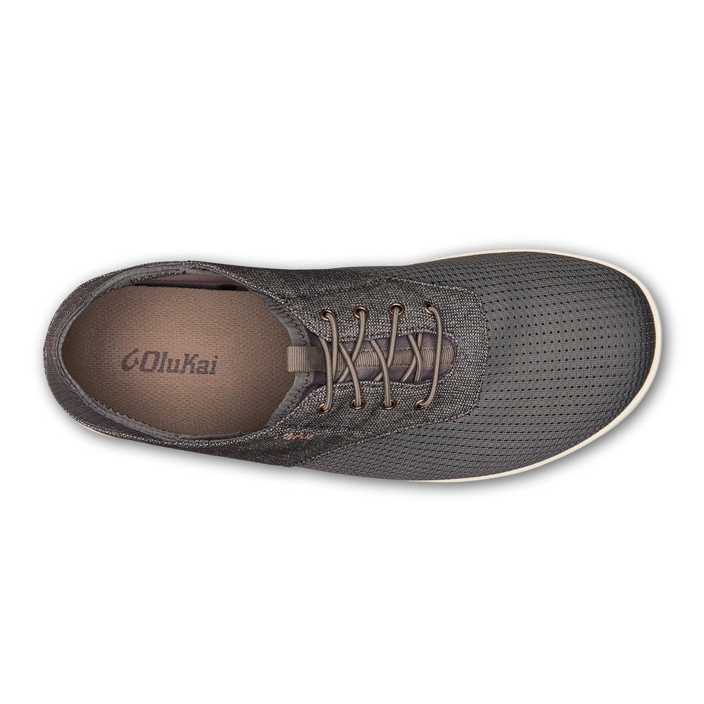 Nohea Moku Men's Boat Shoes - Charcoal / Clay | Men OluKai discount