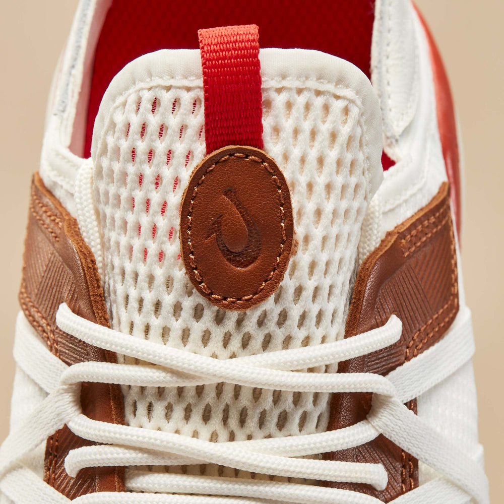 Mio Lī Men's Athletic Shoes - Bright White / Red Lava | Men OluKai sale