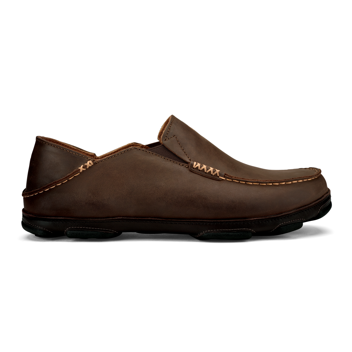 Moloā Men's Leather Slip On Shoes - Dark Wood / Dark Java | Men OluKai near me