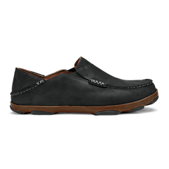 Moloā Men's Leather Slip On Shoes - Black / Toffee | Men OluKai outlet