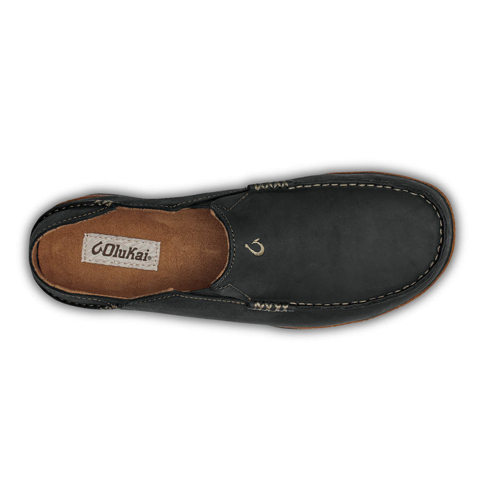 Moloā Men's Leather Slip On Shoes - Black / Toffee | Men OluKai outlet