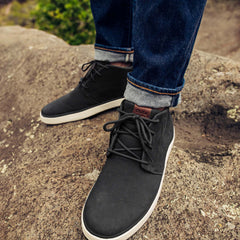 Papakū 'Ili Men’s Waterproof Leather Boots- Black | Men OluKai sale