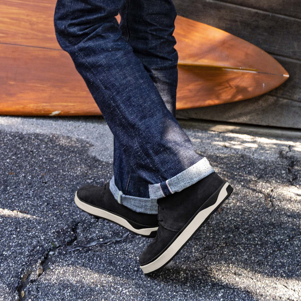 Papakū 'Ili Men’s Waterproof Leather Boots- Black | Men OluKai sale