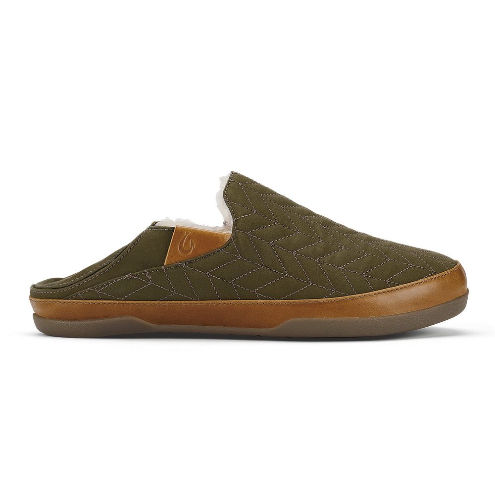 Hanohano Men’s Waxed Canvas Slippers - Husk | Men OluKai online