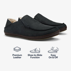 Moloā Slipper - Black / Dk Java | Men OluKai outlet