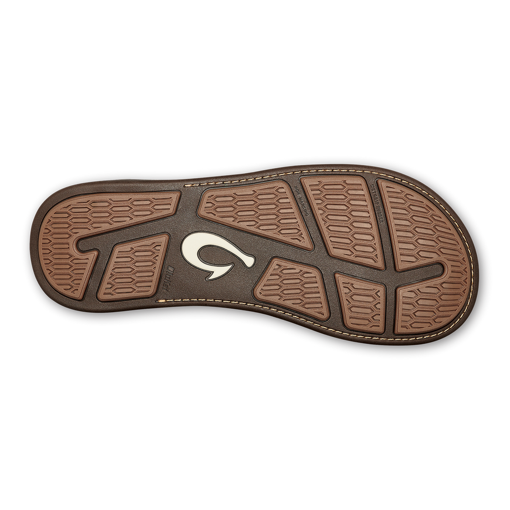 Tuahine Men's Waterproof Leather Beach Sandals - Toffee | Men OluKai on sale