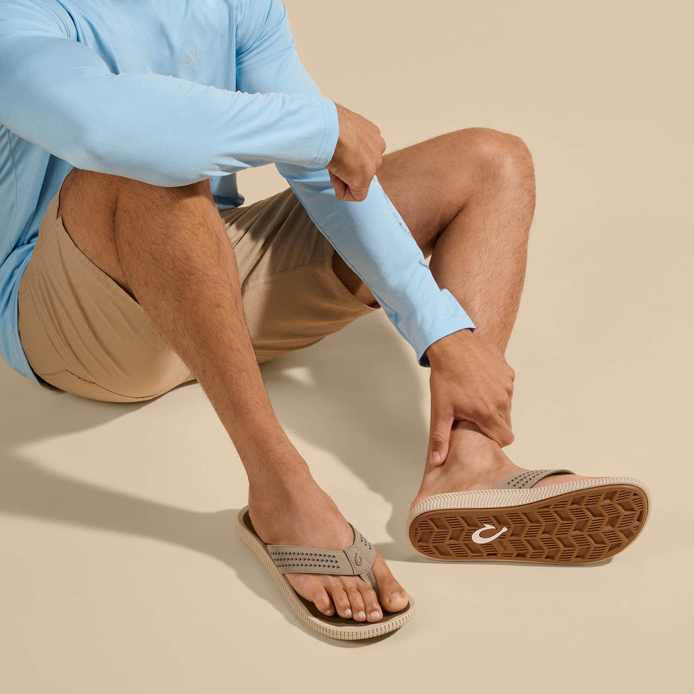 Ulele Men's Water-Ready Beach Sandals - Clay / Mustang | Men OluKai cheap