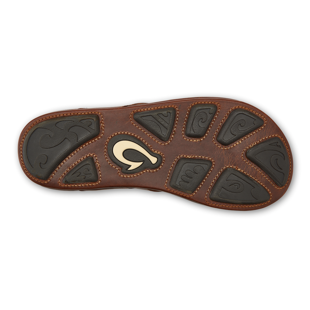 Mekila Men's Full-Grain Leather Beach Sandals - Natural | Men OluKai online
