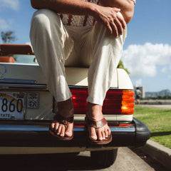 Mekila Men's Full-Grain Leather Beach Sandals - Natural | Men OluKai online