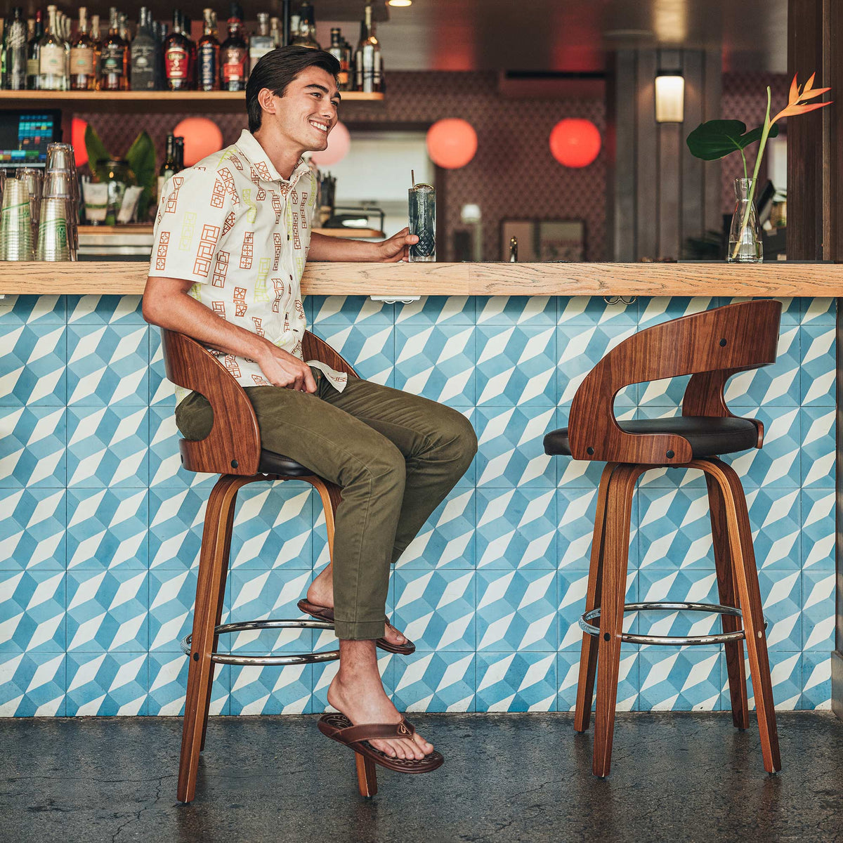Mekila Men's Full-Grain Leather Beach Sandals - Natural | Men OluKai online