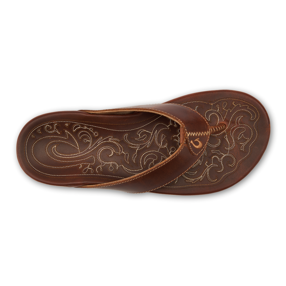 Mekila Men's Full-Grain Leather Beach Sandals - Natural | Men OluKai online