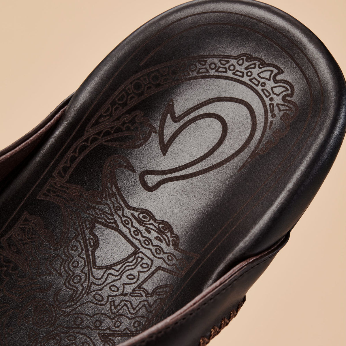 Mea Ola Men's Leather Beach Sandals - Dark Java | Men OluKai outlet