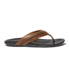 Mea Ola Men's Leather Sandals - Tan / Dark Java | Men OluKai for sale