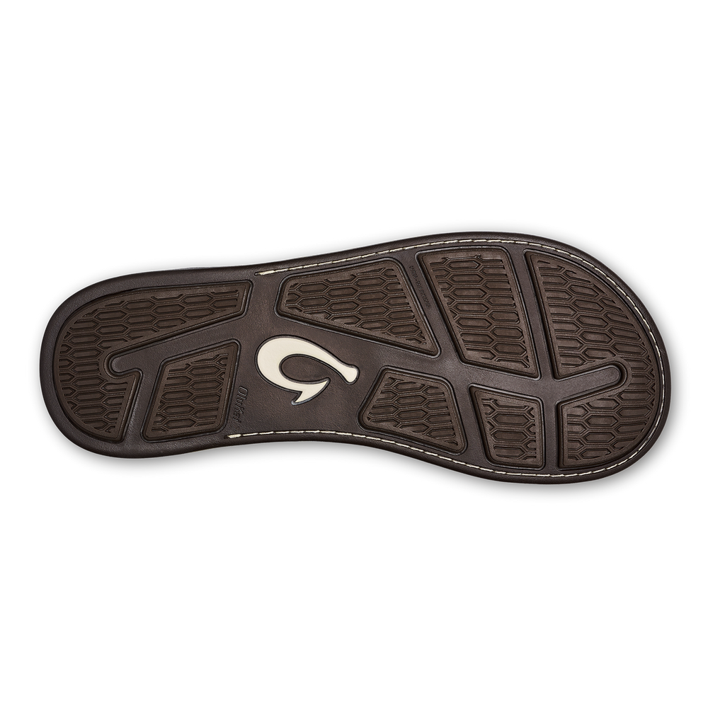 Tuahine Men's Waterproof Leather Beach Sandals - Hunter | Men OluKai online