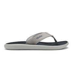 Pili Men’s Waterproof Leather Sandals - Ash / Mood Indigo | Men OluKai outlet