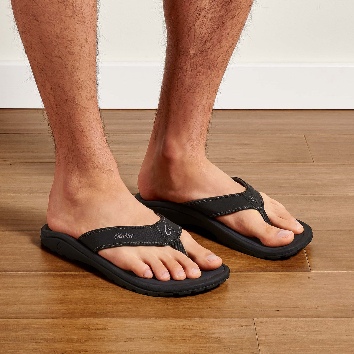 OluKai ‘Ohana - Black / Dark Shadow | Men's Beach Sandals | Men OluKai for sale