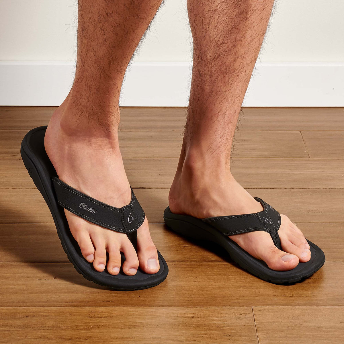 OluKai ‘Ohana - Black / Dark Shadow | Men's Beach Sandals | Men OluKai for sale