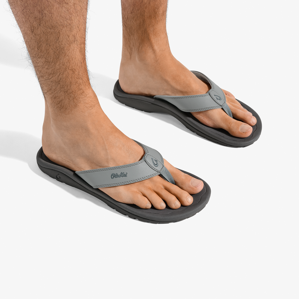 ‘Ohana Men's Best Selling Beach Sandals - Ash / Rock | Men OluKai on sale