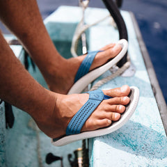 Ulele Men's Beach Sandals - Slate Blue / Charcoal | Men OluKai near me