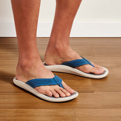 Ulele Men's Beach Sandals - Slate Blue / Charcoal | Men OluKai near me