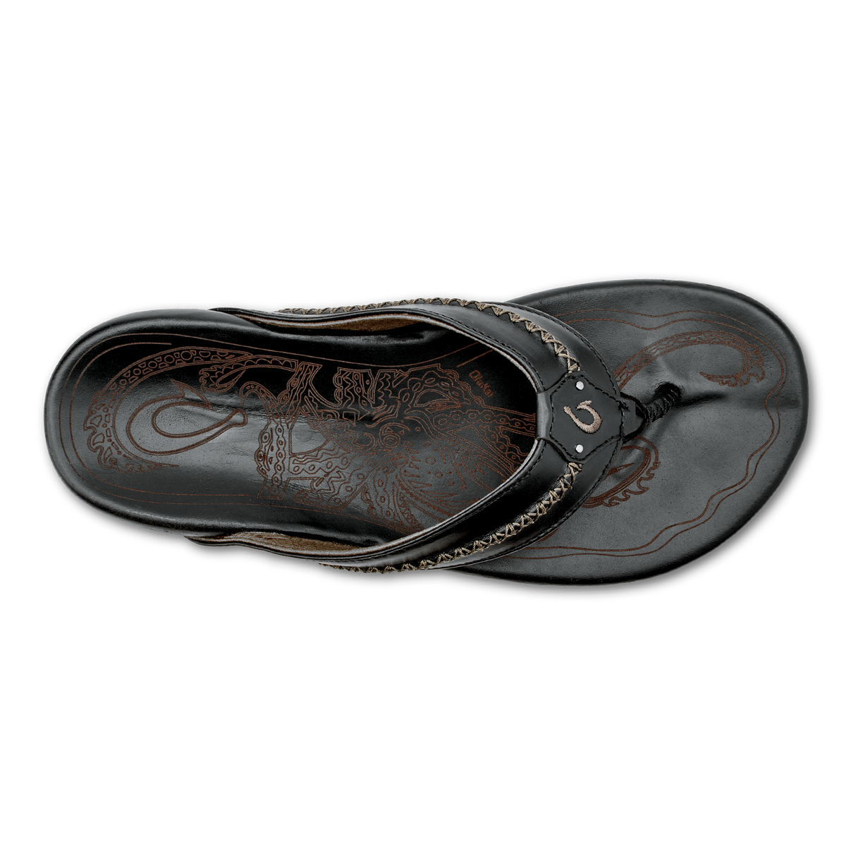 OluKai Mea Ola - Black | Men's Leather Beach Sandals | Men OluKai outlet