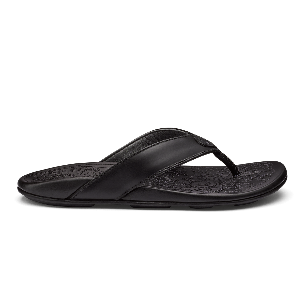 Mekila Men's Full-Grain Leather Beach Sandals - Black | Men OluKai for sale