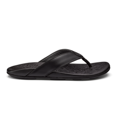Mekila Men's Full-Grain Leather Beach Sandals - Black | Men OluKai for sale