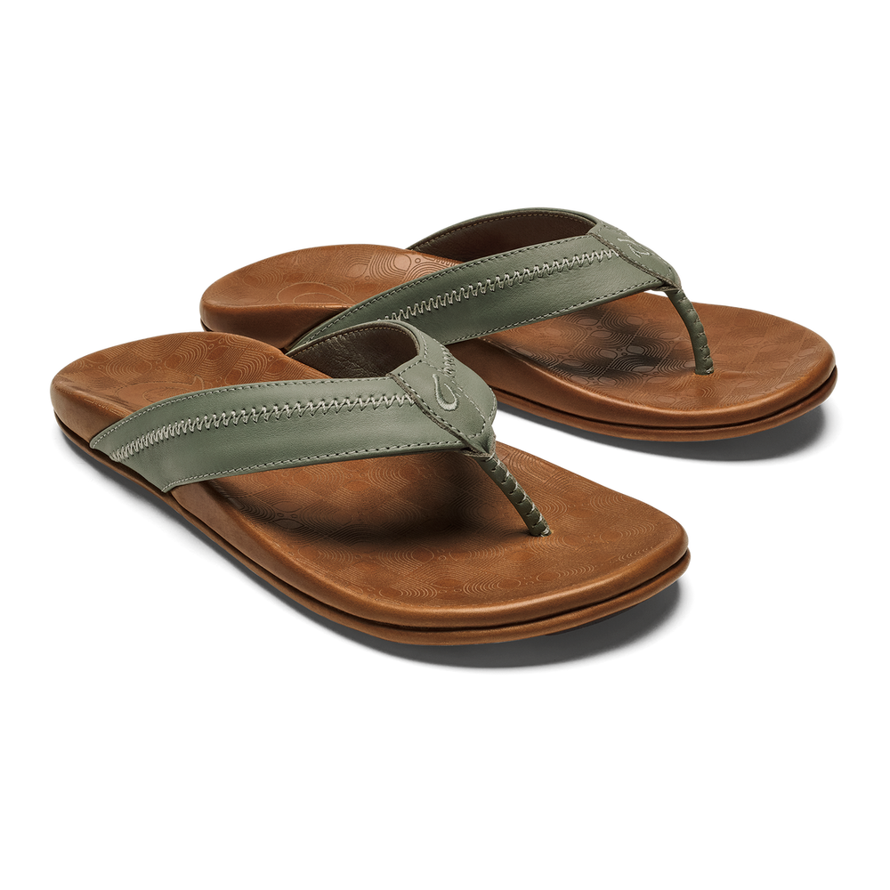 Hiapo - Odyssey Grey / Sahara Men’s Leather Beach Sandals | Men OluKai discount