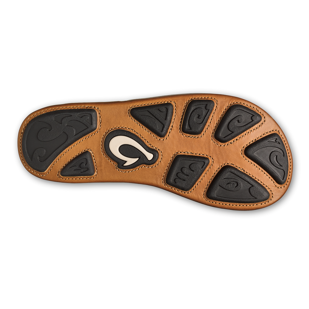 Hiapo - Odyssey Grey / Sahara Men’s Leather Beach Sandals | Men OluKai discount
