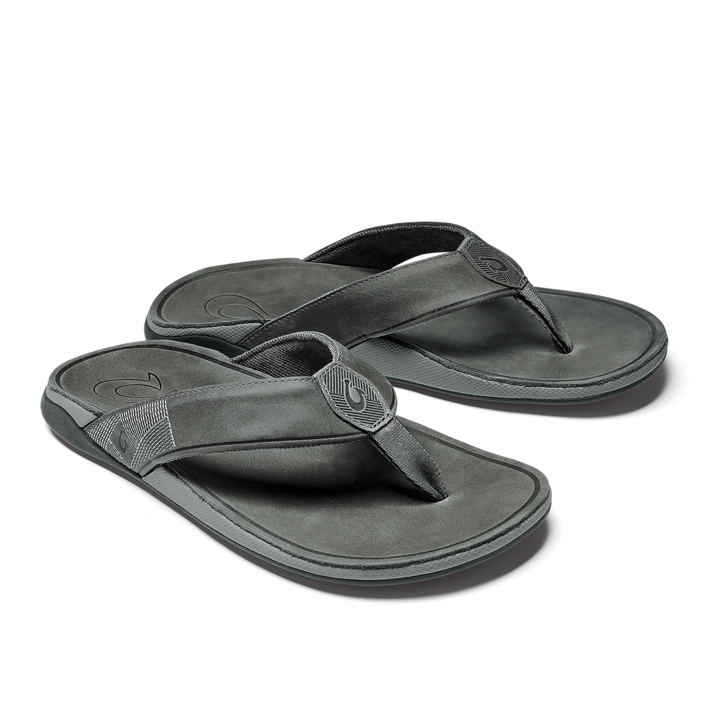 Tuahine Men's Waterproof Leather Beach Sandals - Lagoon | Men OluKai cheap