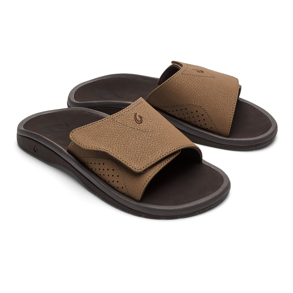 Nalu Slide - Tan / Dk Java | Men OluKai on sale
