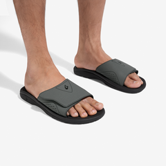 Nalu Slide - Rock / Black | Men OluKai cheap