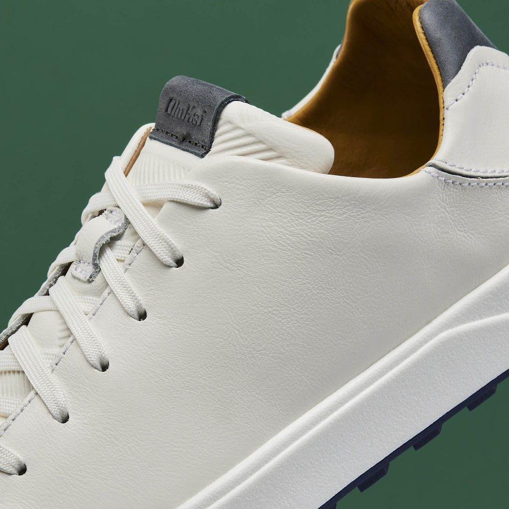 Wai‘alae Men’s Waterproof Leather Golf Shoes - White | Men OluKai sale