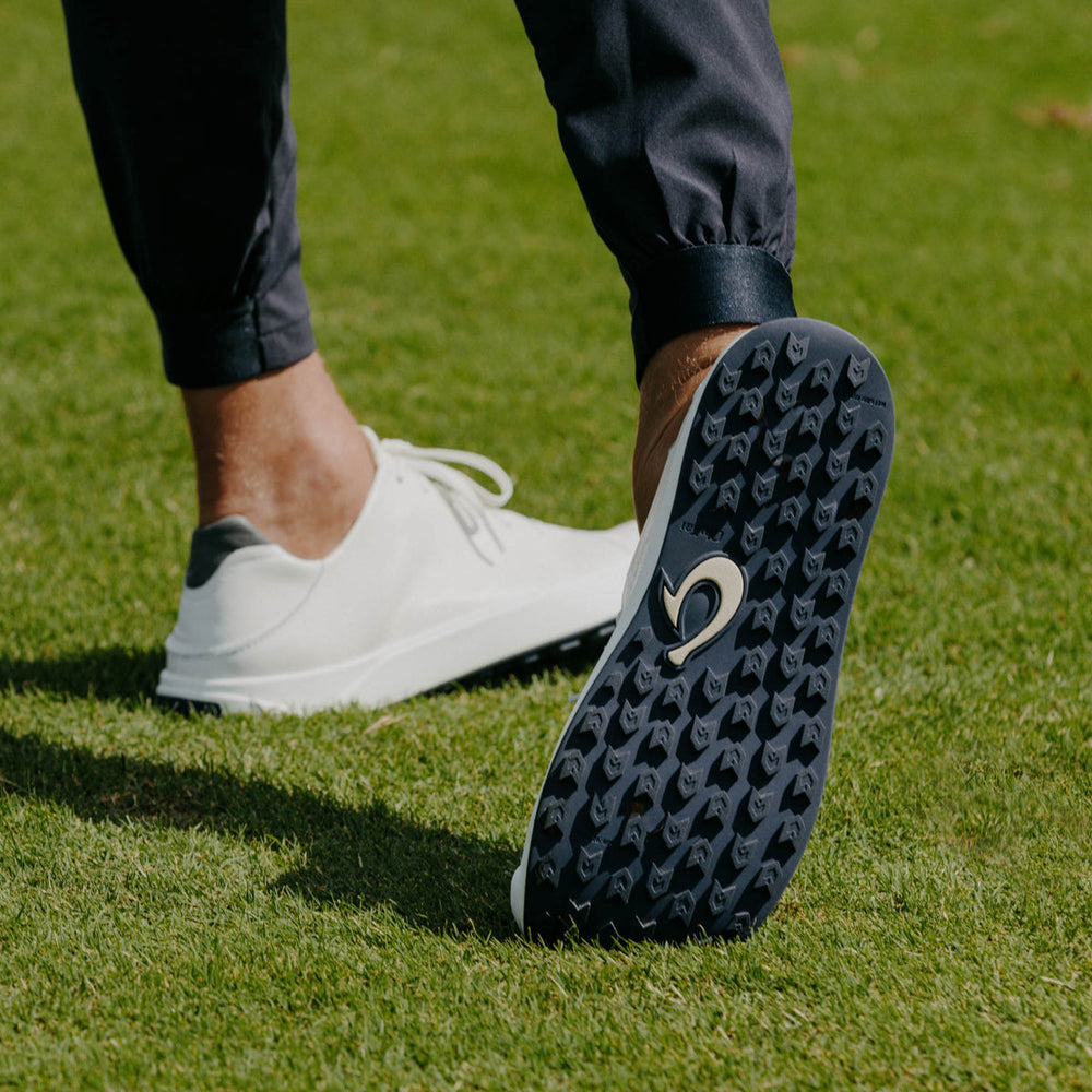 Wai‘alae Men’s Waterproof Leather Golf Shoes - White | Men OluKai sale