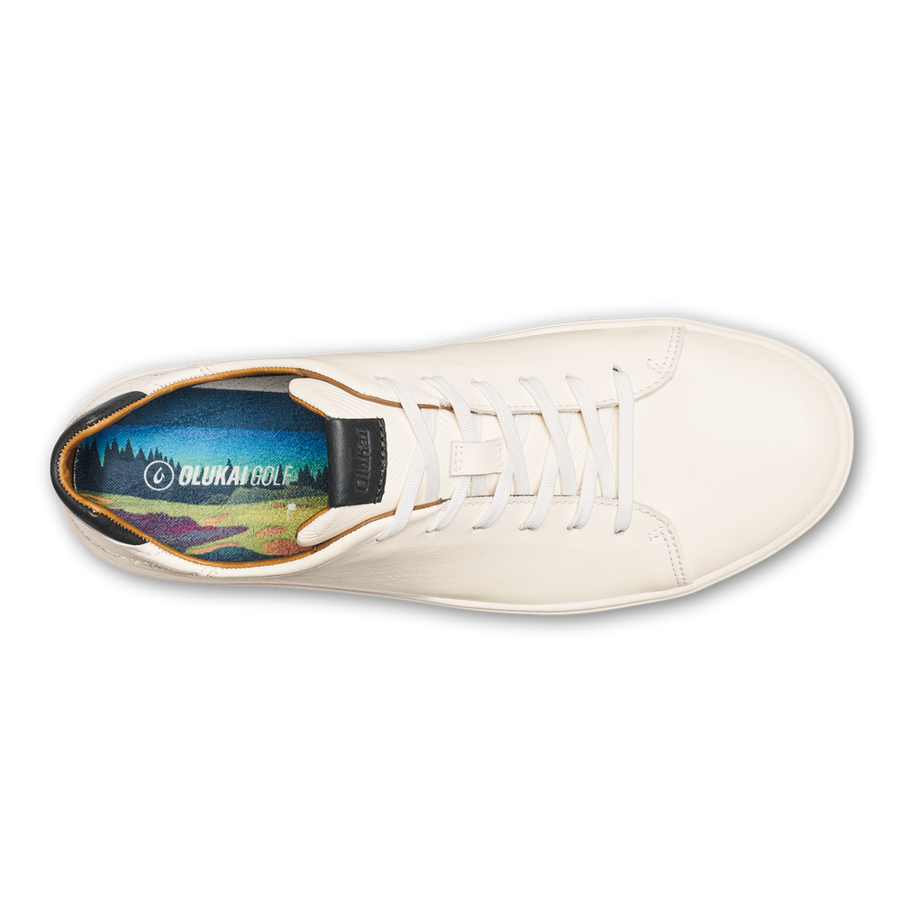 Wai‘alae Men’s Waterproof Leather Golf Shoes - White | Men OluKai sale