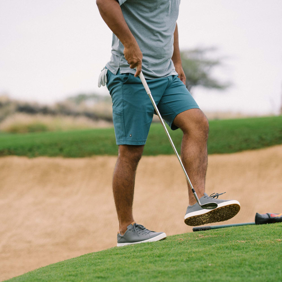 Wai‘alae Men’s Waterproof Leather Golf Shoes - Stone | Men OluKai discount