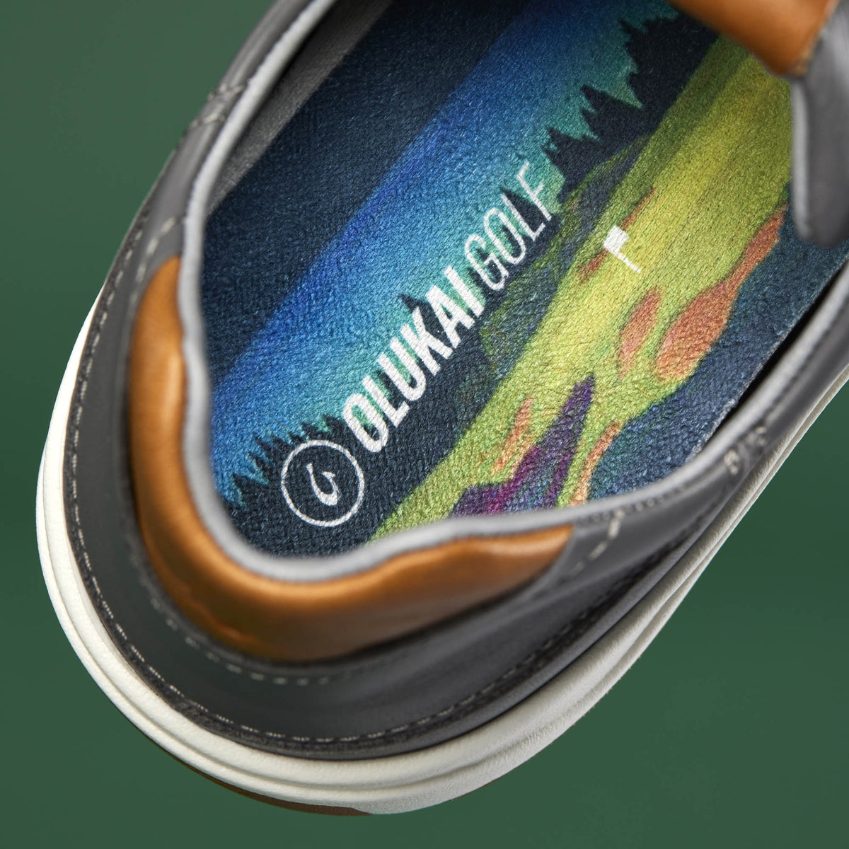 Wai‘alae Men’s Waterproof Leather Golf Shoes - Stone | Men OluKai discount