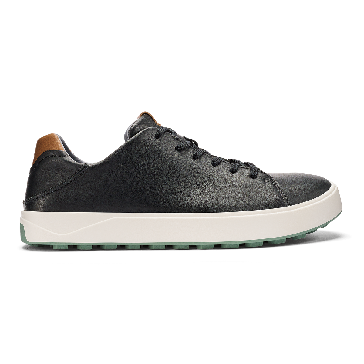 Wai‘alae Men’s Waterproof Leather Golf Shoes - Black | Men OluKai online