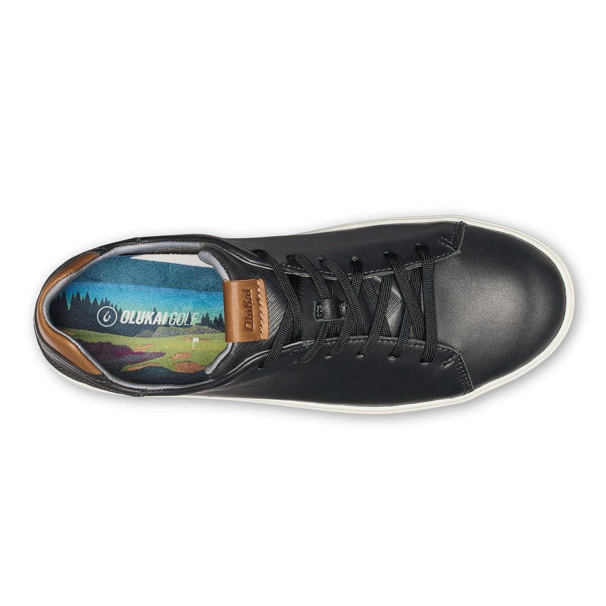 Wai‘alae Men’s Waterproof Leather Golf Shoes - Black | Men OluKai online
