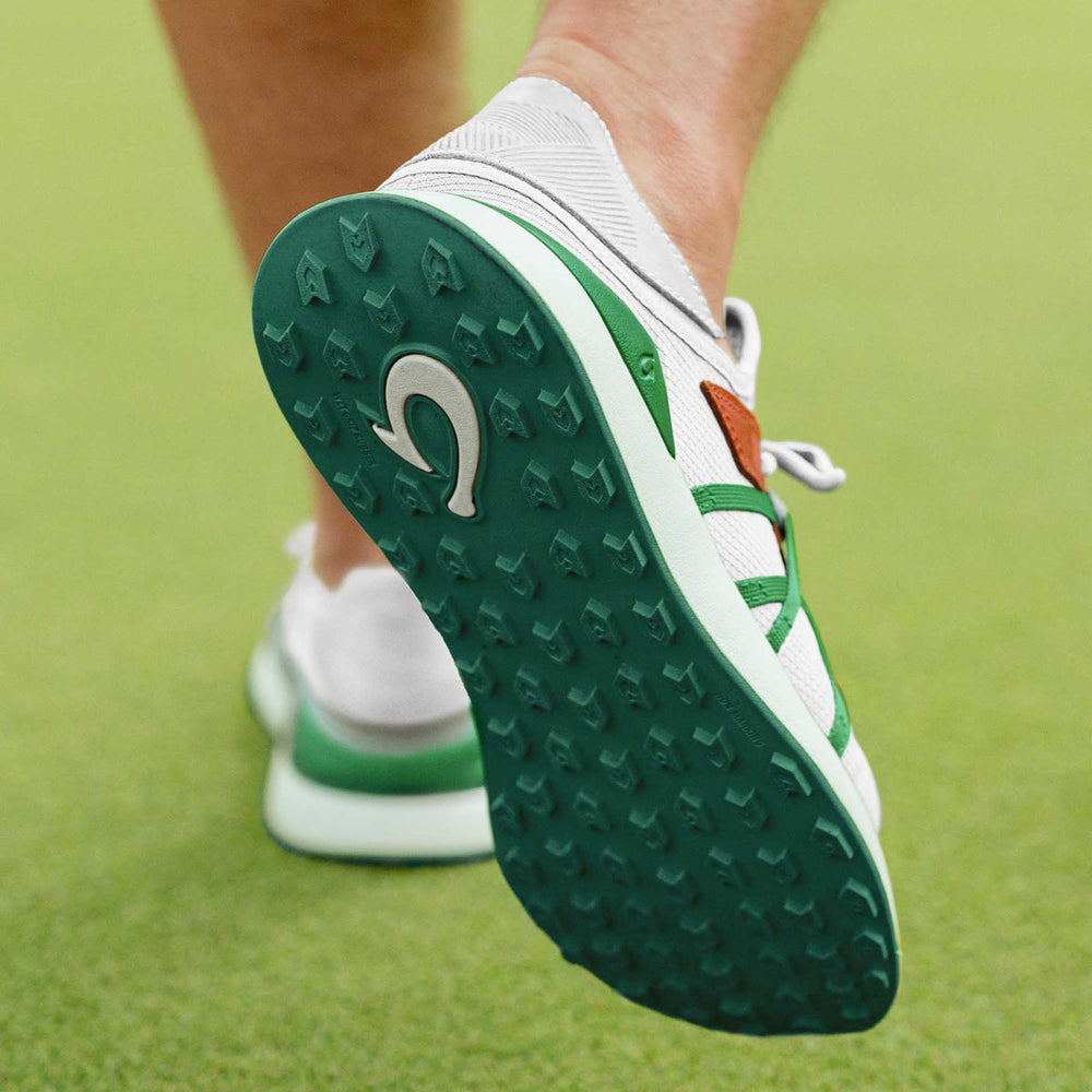 Manele Men’s Breathable Golf Shoes - White / Bamboo | Men OluKai discount